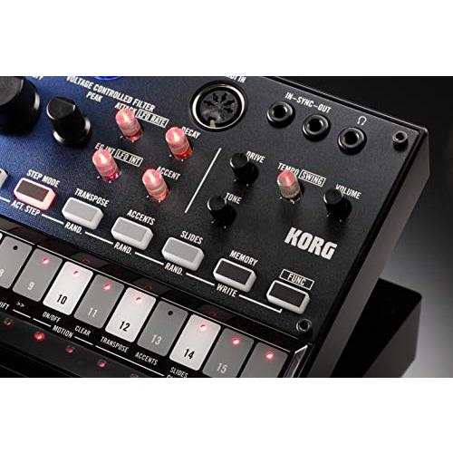 KORG シンセサイザー ベースマシン volca nubass 真空管回路 Nutube搭載 16ステップシーケンサー 電池駆動 スピーカー