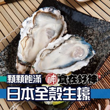 食在好神 日本冷凍全殼生蠔  共4包(重量：450g±10% 5顆/包 每顆10cm以上)