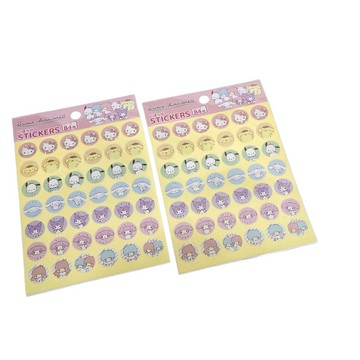 日本貼紙 三麗鷗 Sanrio 經典角色圓形獎勵貼紙Kitty、布丁狗、大耳狗、帕恰狗、美樂蒂、酷洛米、雙星仙子