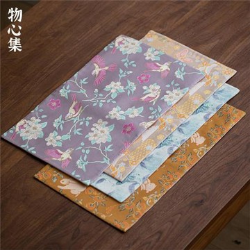 物心集織錦雙面防水茶席布藝新中式桌旗禪意干泡茶席茶桌隔熱墊子