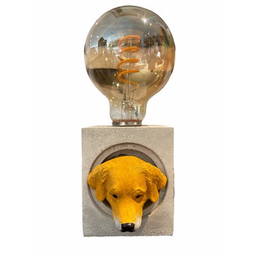 曙MUSE｜拉布拉多方形水泥桌燈USB燈 手作 LED燈 燈泡 禮物 創意 小夜燈 居家擺飾 擴香石 毛孩