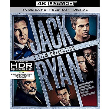 傑克萊恩系列電影 4K UHD+BD 10碟套裝(獵殺紅色十月、愛國者遊戲、迫切的危機、傑克萊恩︰詭影任務)