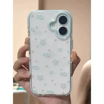 小清新星星小魚適用于iPhone16pro手機殼蘋果17Air/iphone15plus保護套14/13/12/11防摔白底簡約6/7/8P女款XR