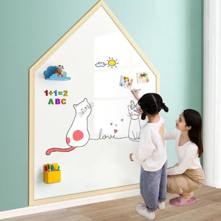 ホワイトボード シート 60cm×90cm お絵かきボード ホワイトシート 粘着式 マグネット対応 壁に貼り付け はがせる シートボード 薄型ボード