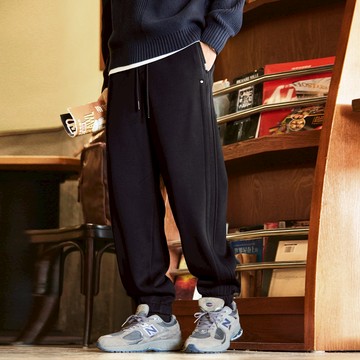 冬季刷毛500g重磅束腳棉褲男2025新款寬鬆加厚保暖運動褲休閒長褲