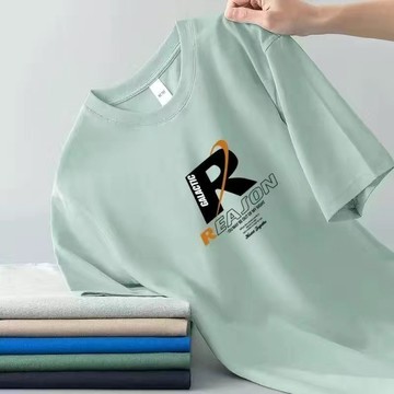 🚀虧本到貨&舒適透氣⚡源頭廠家男士短袖T恤夏季打底衫圓領百搭休閒印花大碼T恤潮流上衣
