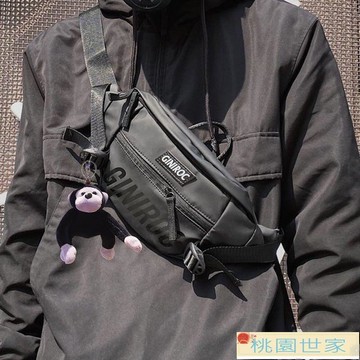 免運 側背包 斜背包 工裝胸包男ins防水多功能斜挎包潮牌單肩反光個性街頭運動腰包女