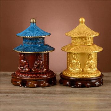 銅多寶塔多寶如來佛像釋迦牟尼佛像法華塔舍利塔家居佛堂供奉擺件