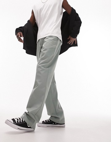 Topman relaxed trousers in sage-Green