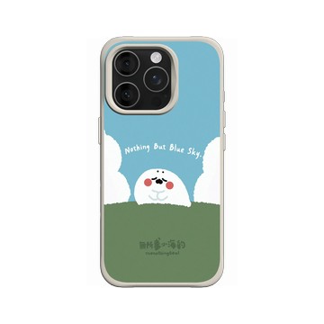iPhone 16 Pro SolidX 貝殼灰 - 無所事事小海豹 The Nothing Seal - 藍藍天空