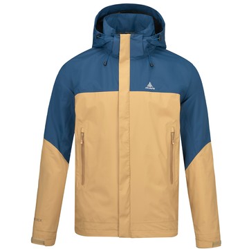 男款GORE-TEX 縱橫戶外單件式防水外套/風衣外套/機能外套(A1GTGZ03M深海藍卡其/登山外套/防水外套)