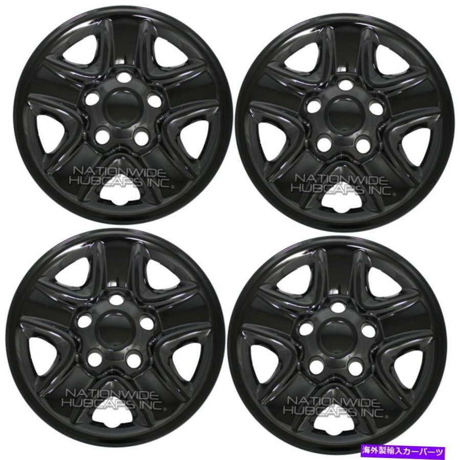 Wheel Covers Set of 4 セット4フィット2007年から2021年のトヨタタンドラ18" ブラックホイールスキンハブは、フル