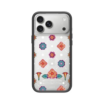 iPhone 17 Pro Max Mod NX -邊框背蓋組合 (相機按鈕) 黑 - Catalina Estrada - Flowers Stickers