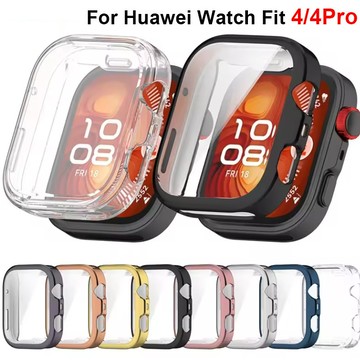 適用於華為 Watch Fit 4 保護殼的矽膠 TPU 外殼玻璃
