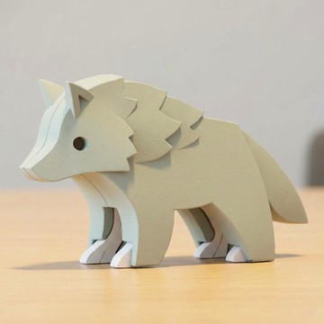 Halftoys Animal 狼 +故事書 STEAM教育玩具