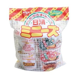 送料無料 （まとめ）日清食品 ミニーズ[東] 5種 1セット（30食：5食×6パック）〔×4セット〕〔代引不可〕 |b04