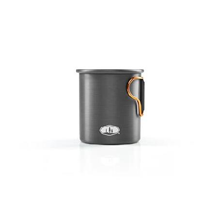 GSI Outdoors Hard Anodized Aluminum Halulite Bottle Cup I Lightweight Food Canister with Foldable Handles for Camping and Backpacking- oz