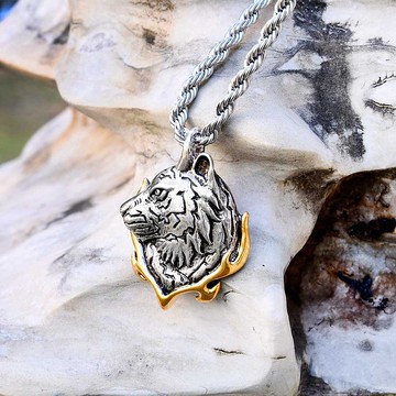 十二生肖 虎年 焱虎 個性項鍊 中性項鍊 項鍊 長項鍊 不鏽鋼鍊