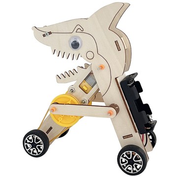 🌈DIY 創意科教玩具憤怒的鯊魚兒童手工DIY拼裝科學小發明材料包