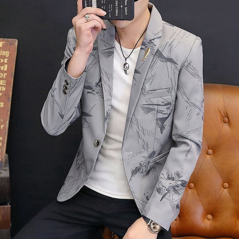テーラードジャケット メンズ プリント ブレザー パーティー 結婚式 ジャケット フォーマル 通勤 面接 就職活動 ビジネス ジャケット 春 秋 通販 Lineポイント最大get Lineショッピング