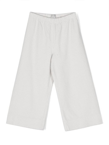 Il Gufo - wide-leg corduroy trousers - kids - Cotton/Spandex/Elastane - 3 - Grey