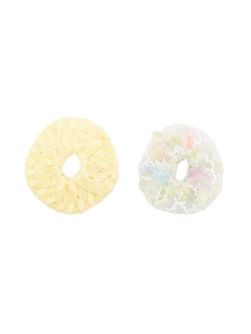 WAUW CAPOW by BANGBANG - patterned scrunchie set of 2 - kids - Cotton/Polyester - One Size - Yellow