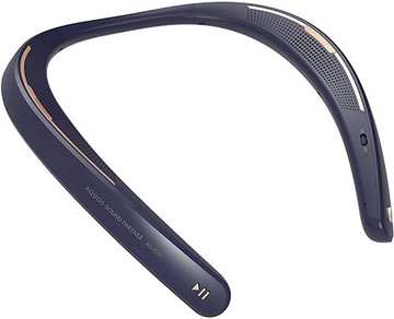 SHARP【日本代購】夏普 穿戴式頸帶無線 揚聲器 支持bluetoo -AN-SS1-藍色
