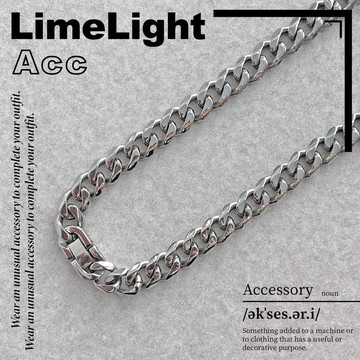☆LimeLight☆ 安全扣 簡約 百搭 街頭 嘻哈 饒舌 古巴 飾品 鈦鋼 項鍊 古巴項鍊 ACC-I3002