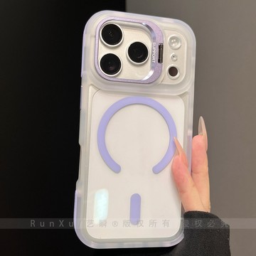 鏡頭摺疊支架抗黃透明殼適用蘋果17ProMax手機殼新款iPhone16pro磁吸充電15全包氣囊防摔14好看保護套