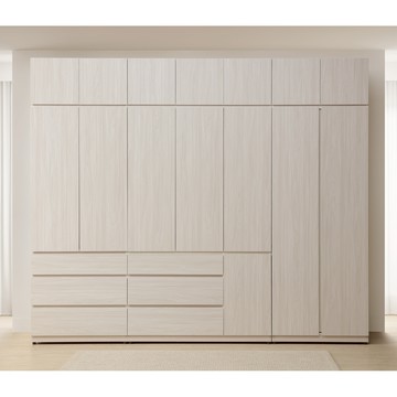 直人木業-UL極簡風白榆木三抽開門高被櫃衣櫃280公分(三抽80公分/開門120公分/雙開門80公分)