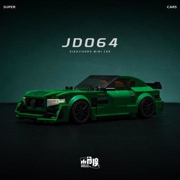 小角度JD064MOC磚塊跑車拼裝積木汽車模型8格車跨境迷你名車批發