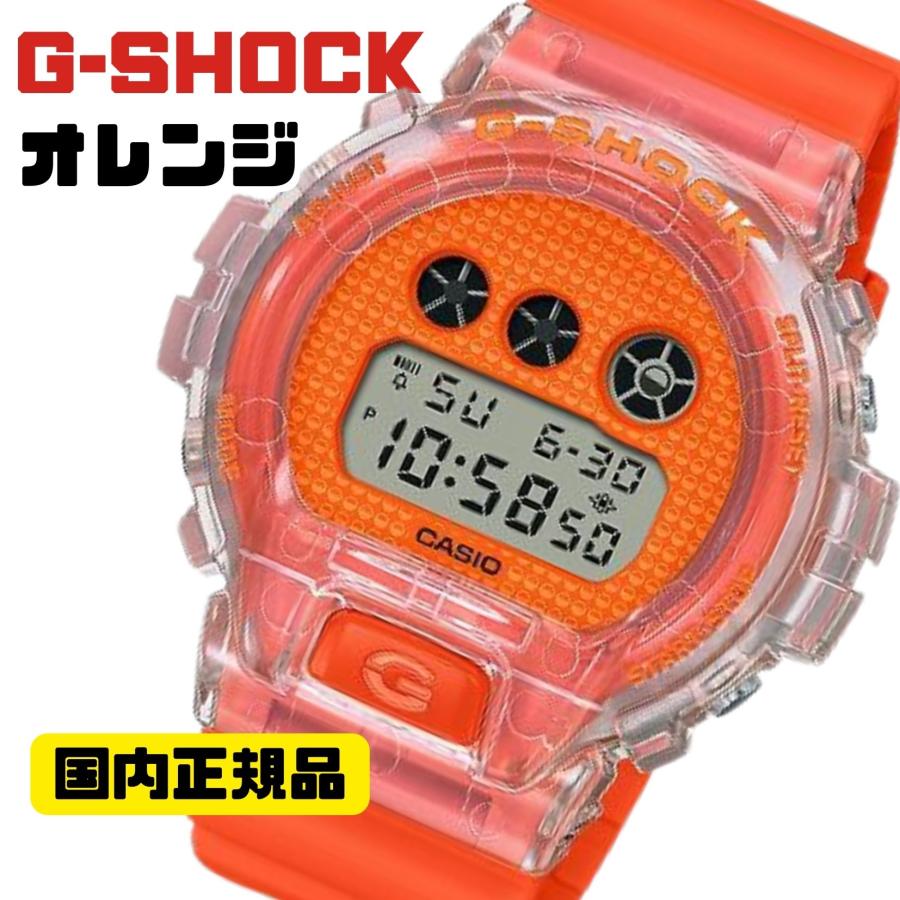 G-SHOCK オレンジ DW-6900GL-4JR デジタル腕時計 メンズ Lucky Drop