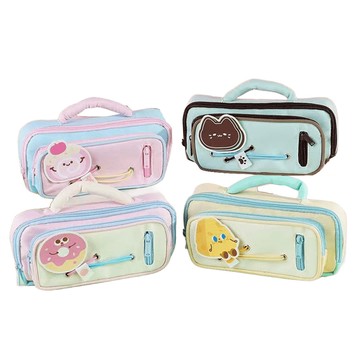 軟軟甜心雙層布筆盒(款式隨機出貨)