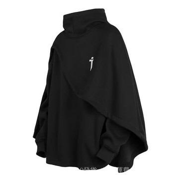 ✨可開發票#美拉德社恐鞦機能重磅高領鬥篷衛衣男女連帽假兩件套頭披風外套#免運