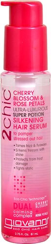 Giovanni 2chic Ultra-Luxurious Super Potion Silkening Hair Serum with Cherry Blossom & Rose Petals 2.75 fl oz