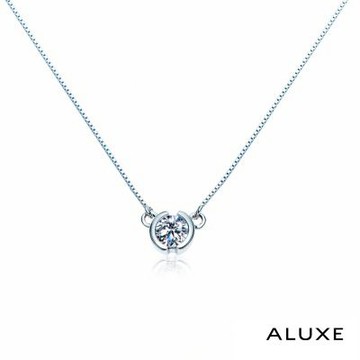 ALUXE 亞立詩 0.30克拉 FVS2 18K金 鑽石項鍊 明月 NS0665