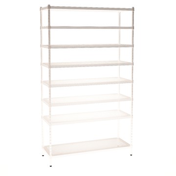 [客尊屋]粗管/沖孔/45x120x210hcm 白騎士沖孔 八層架白騎士