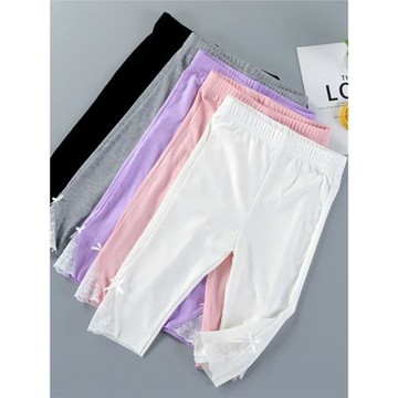 女童打底褲夏季薄款兒童七分褲夏天中小童莫代爾長褲寶寶洋氣褲子