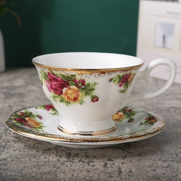 馬克杯 水杯 隨手杯 牛奶杯 唐山骨質瓷陶瓷咖啡杯碟禮盒套裝支持印制圖案logo多款式選擇