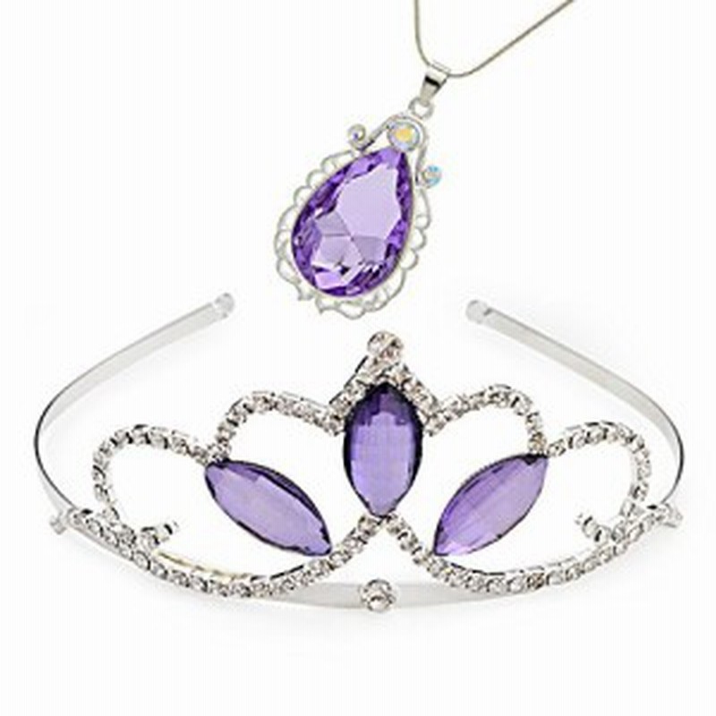 プリンセスクラウン ソフィア ティアラとペンダント ネックレス セット パープル Vinjewelry Princess Crown Sofia The First Tiara And 通販 Lineポイント最大1 0 Get Lineショッピング