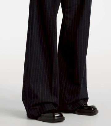 Plan C Pinstripe wool-blend wide-leg pants
