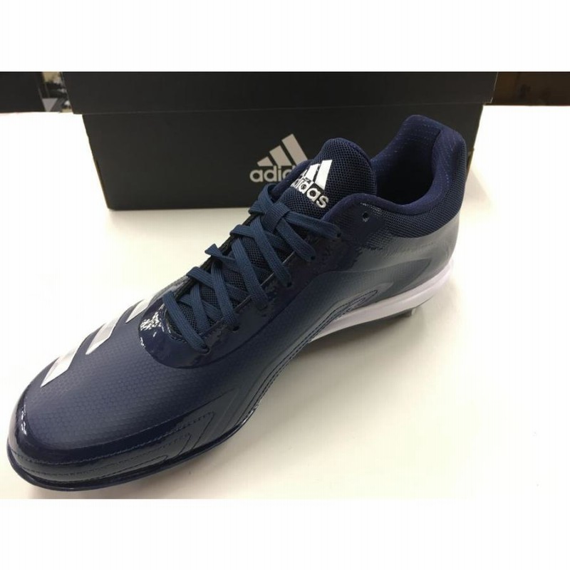 adidas 　アディゼロ　ネイビー 野球スパイク ネイビーのみ アディダス 野球 埋込金具スパイク 金属歯 樹脂底