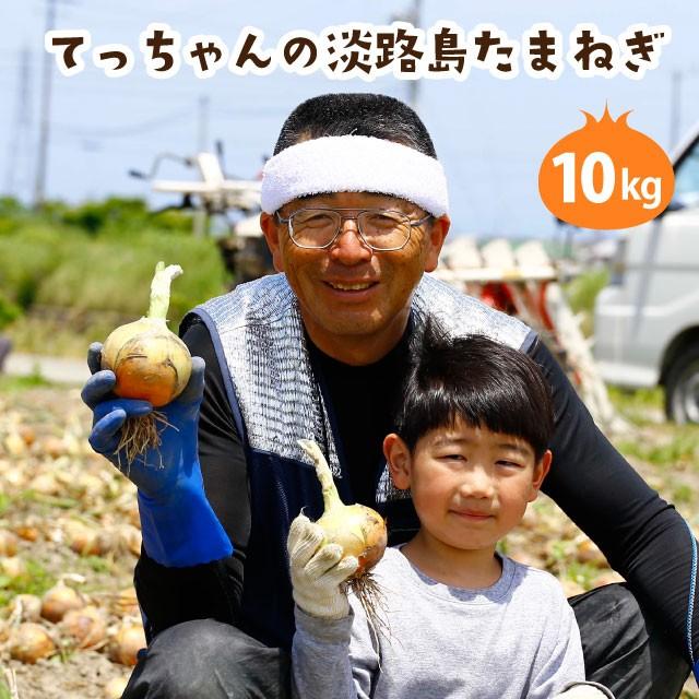 てっちゃんの淡路島たまねぎ(10kg)※包装及びのし掛け不可※発送までに最長10日ほどお時間を頂く場合がございます。