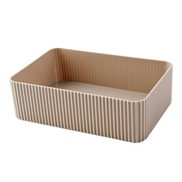 小麥購物 日系簡約分隔收納盒 L2082 大(20 x 13 x 6.5cm)  20 x 13 x 6.5cm  咖啡色  1個