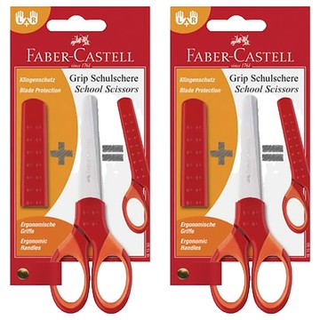 FABER-CASTELL 輝柏 好點子安全剪刀  紅色  2支