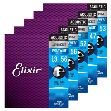 美國Elixir 民謠吉他弦 POLYWEB 11000 11025 11050 11075 11100 小叮噹的店