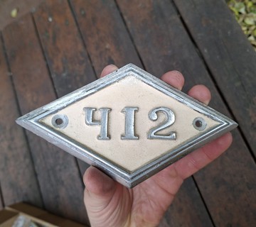 412 門牌 復古 地址 門牌 菱形