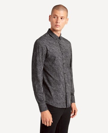Kenneth Cole | Stretch Print Button-Down Shirt in Black, Size: 2XL
