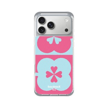 iPhone 17 Pro Max ClearX (MagSafe 兼容) 霜透灰 - Knock Knock A2Z - 陰和陽和花和愛心
