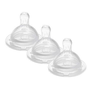 黃色小鴨 寬口徑雙氣孔奶嘴十字型 L 3入【德芳保健藥妝】